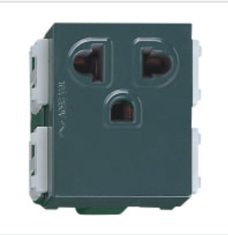 Wide - Ổ cắm đôi 3 chấu không màn che