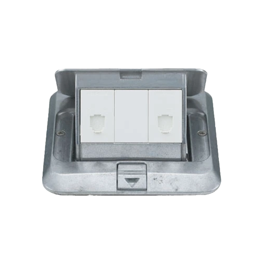 Bộ ổ cắm âm sàn gồm 2 ổ cắm điện thoại DU6933LT9-1