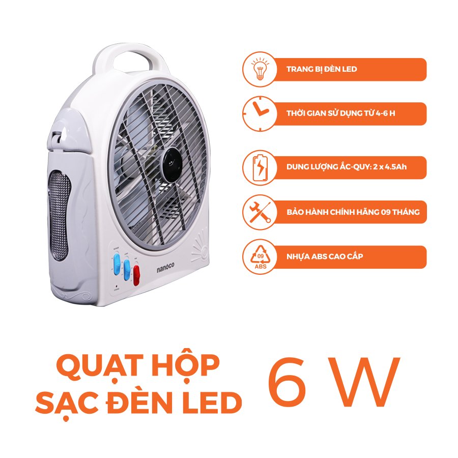 Quạt sạc hộp 12inch