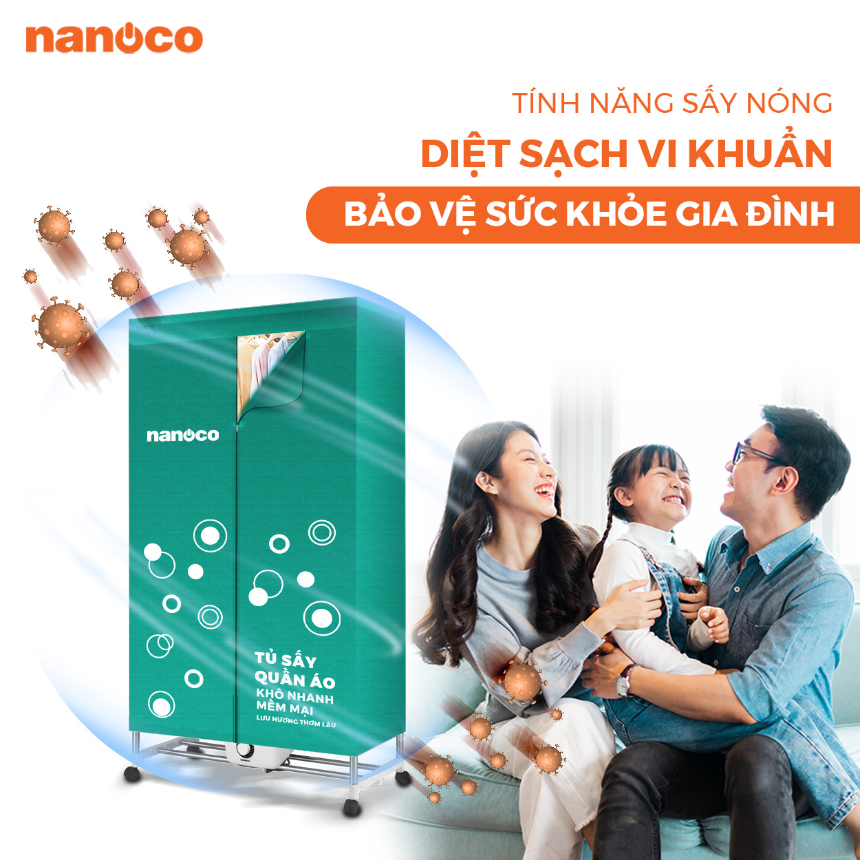 Tủ sấy quần áo 1500W