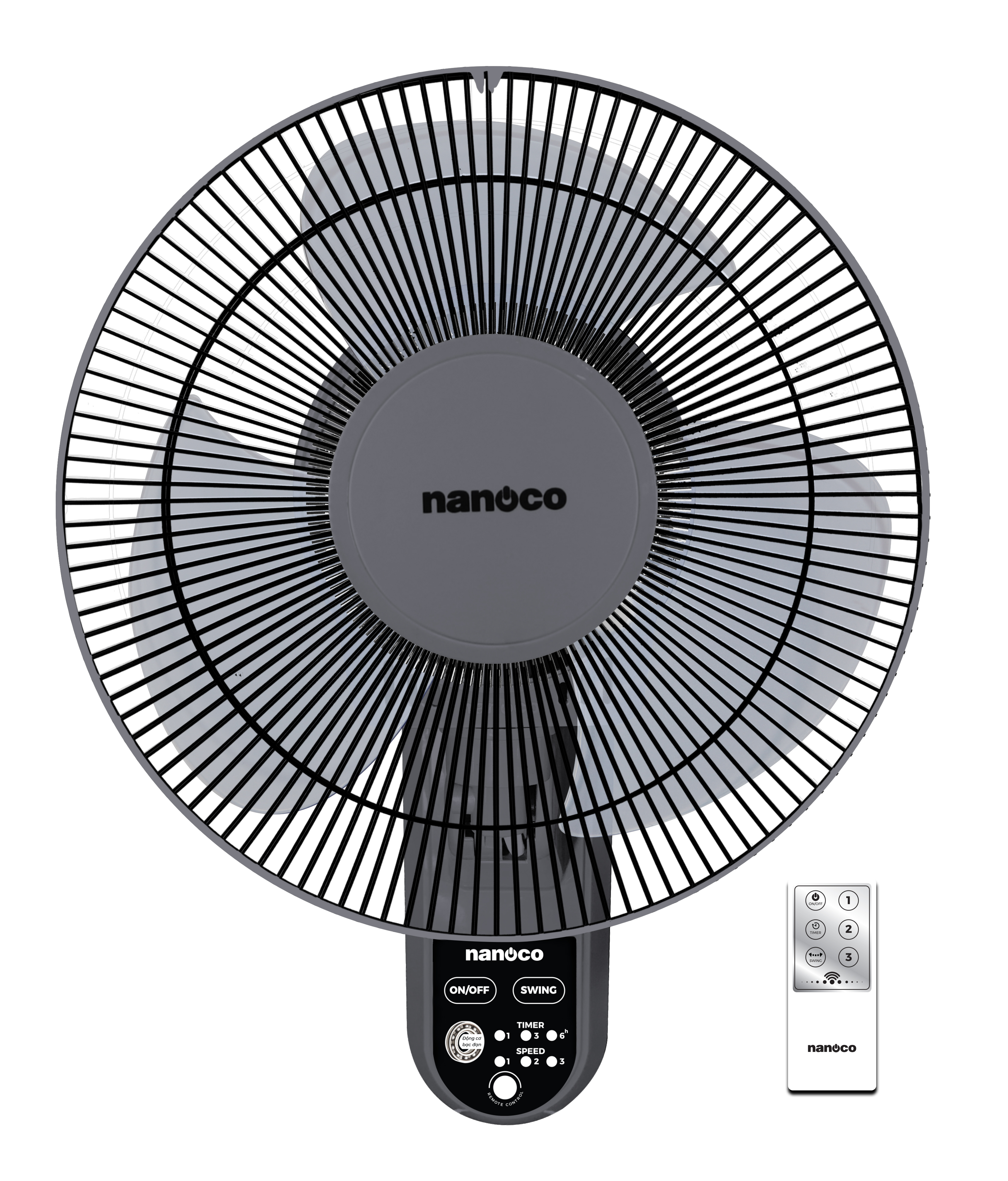 Quạt treo tường nanoco, 30W, NWF1218/19RC
