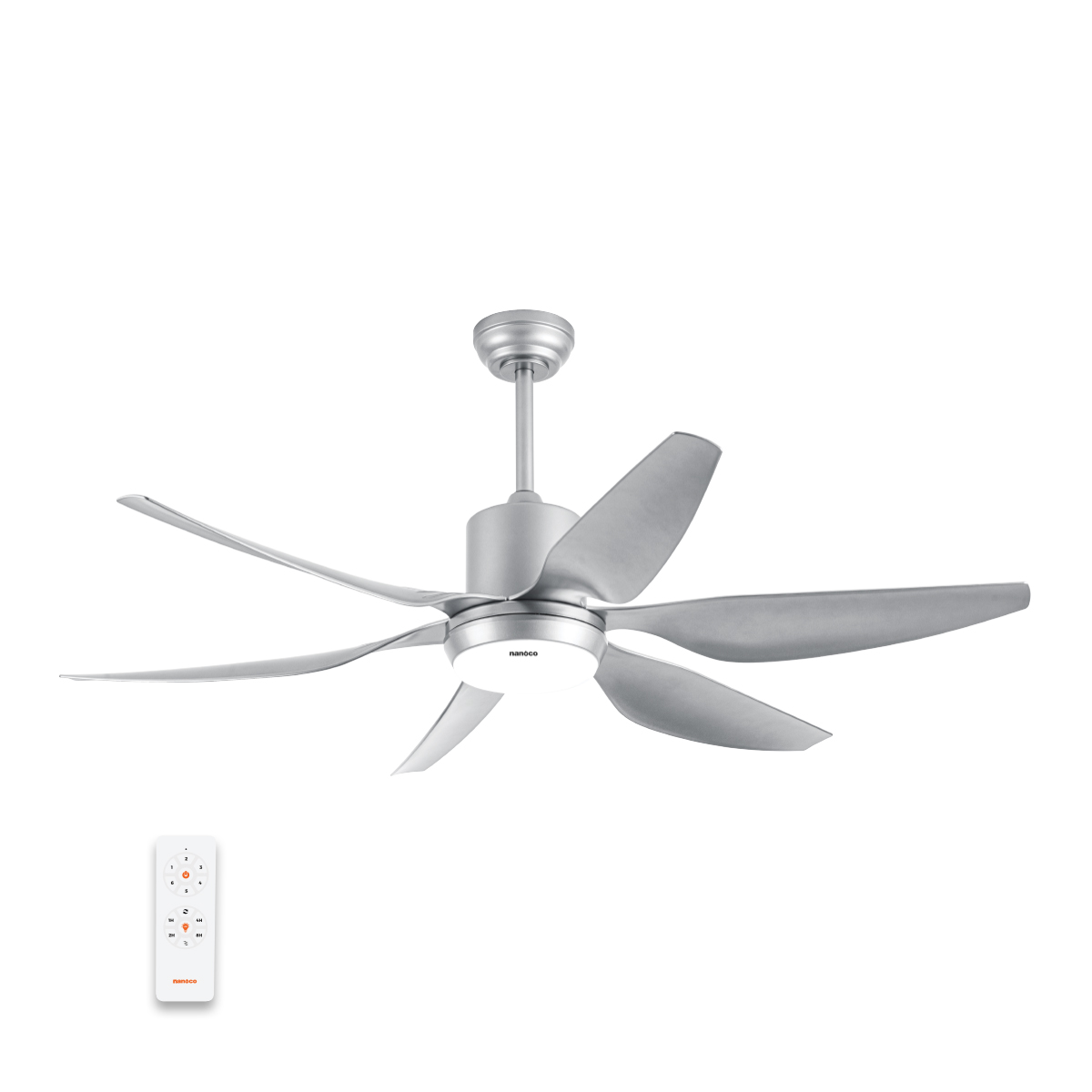 Quạt trần 6 cánh - Đèn Led