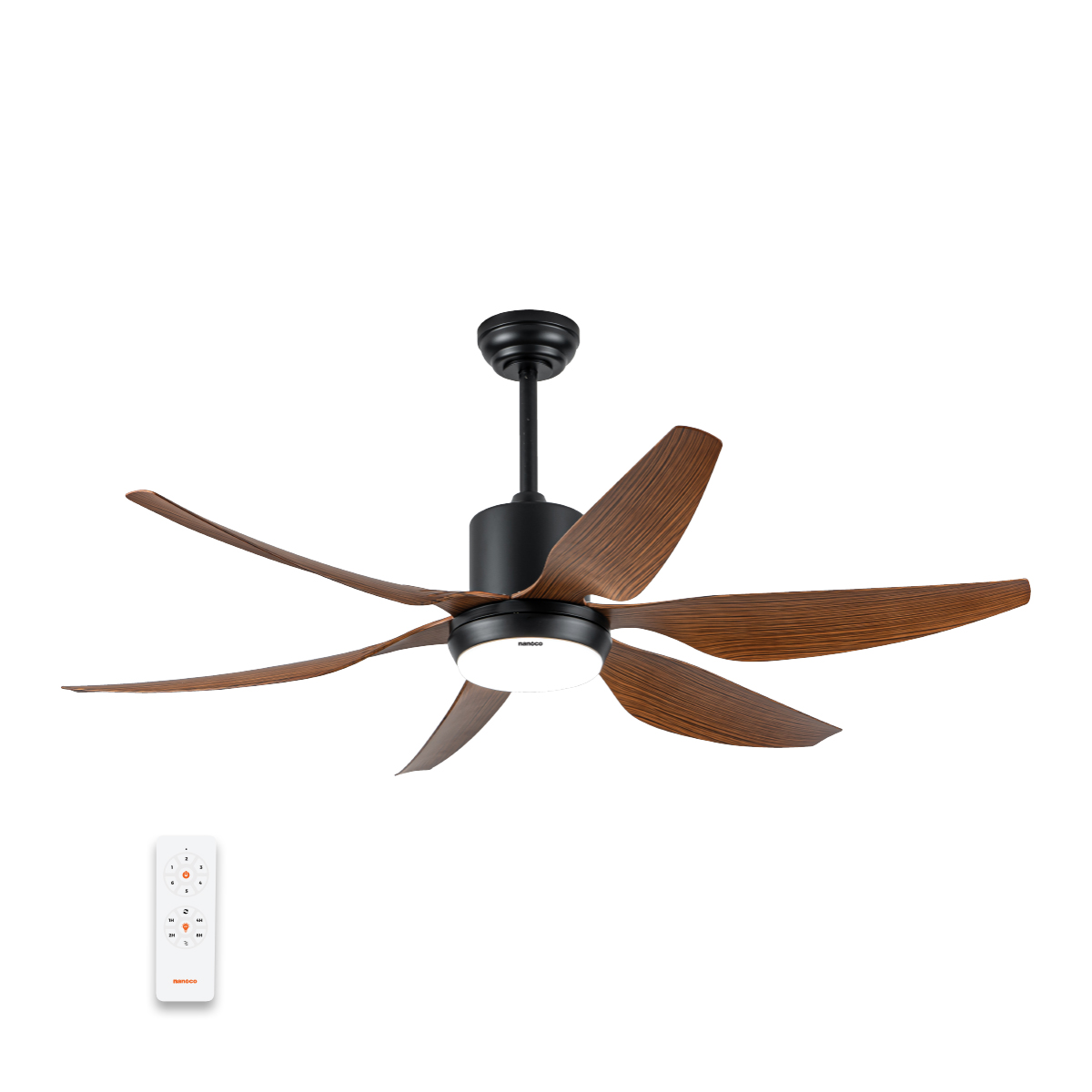 Quạt trần 6 cánh - Đèn Led