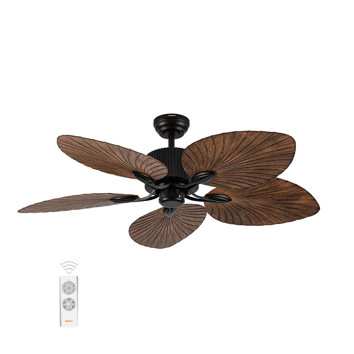 Quạt trần trang trí 5 cánh, động cơ DC, có remote