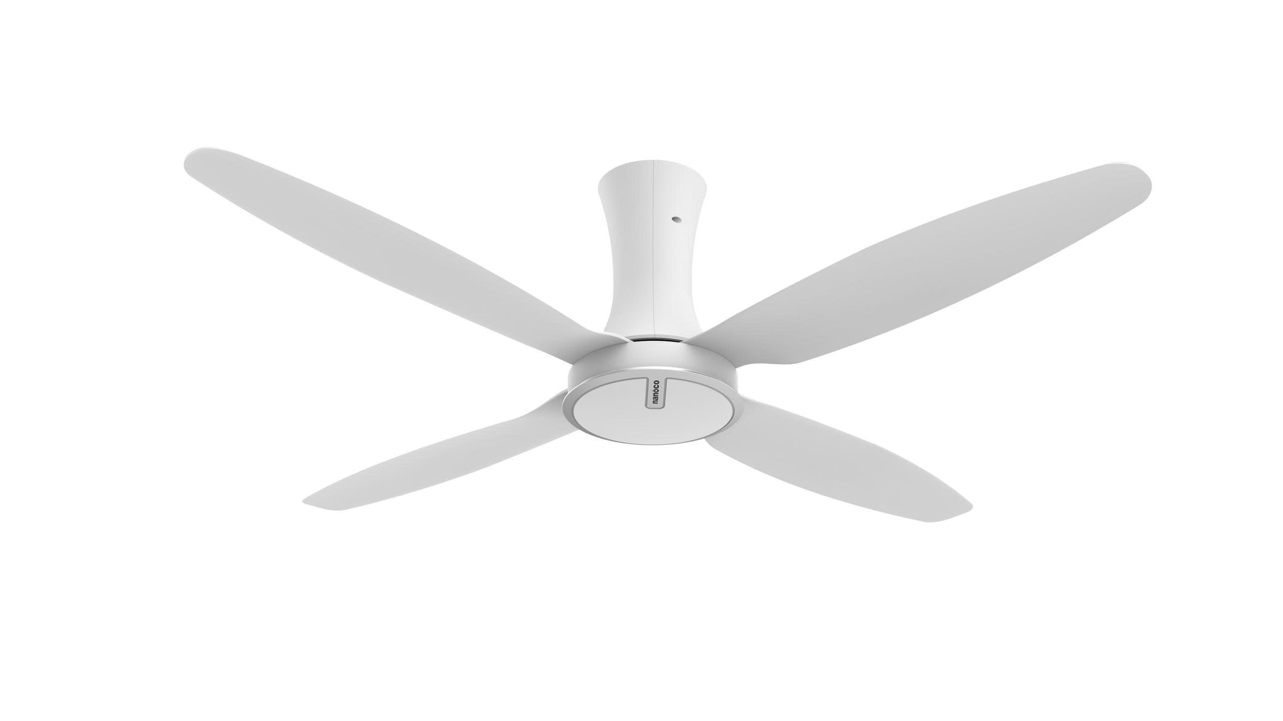 Quạt trần 4 cánh nhựa, động cơ BLDC, ti 33cm