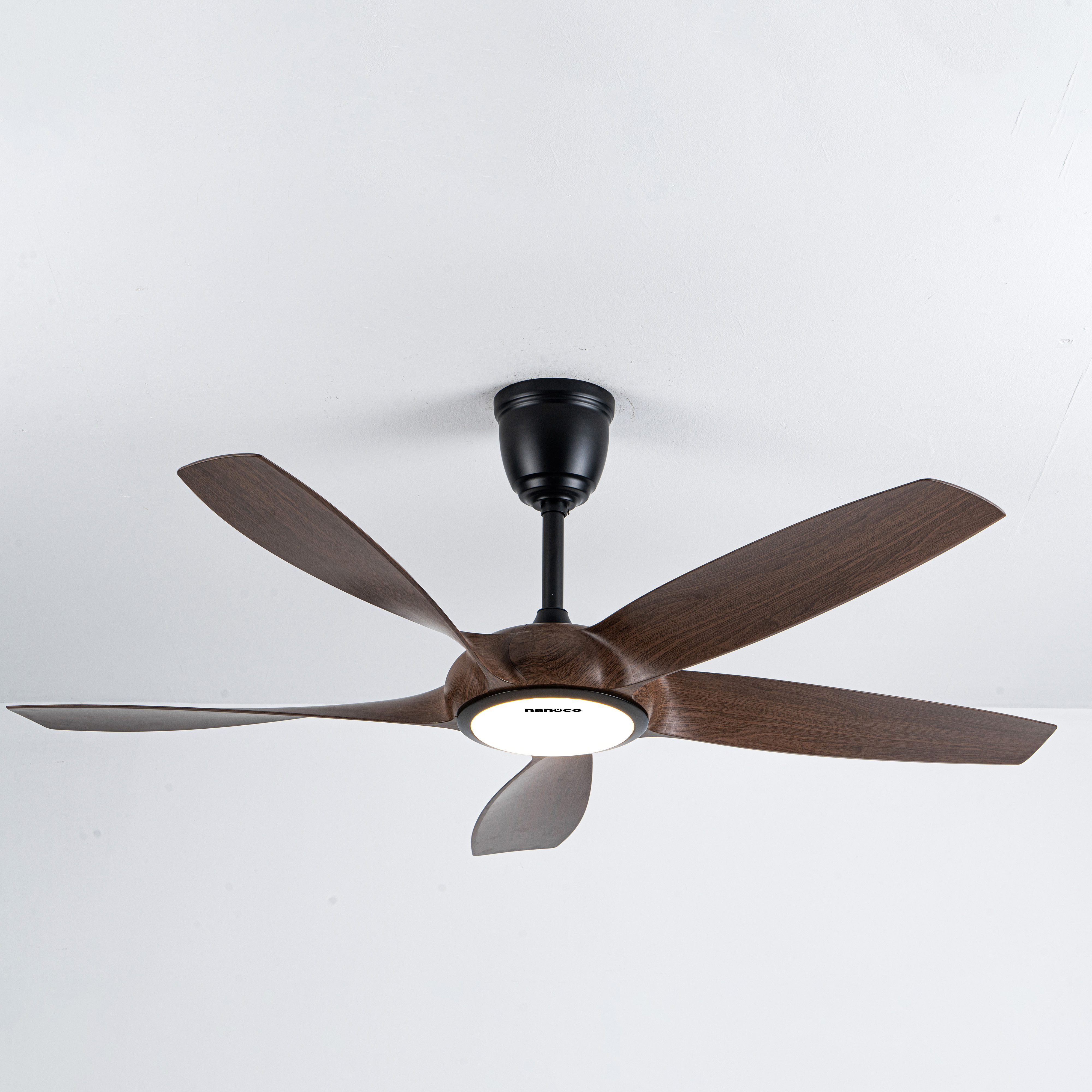 Quạt trần trang trí 5 cánh, LED, remote